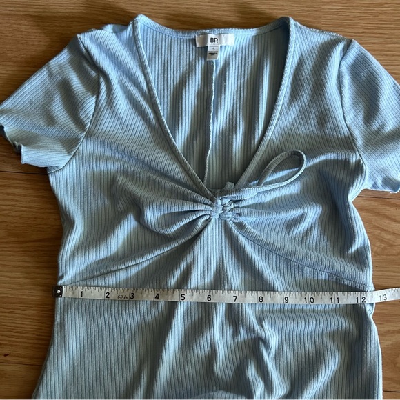 BP. Light Blue Ribbed Mini Dress Small - Picture 5 of 7